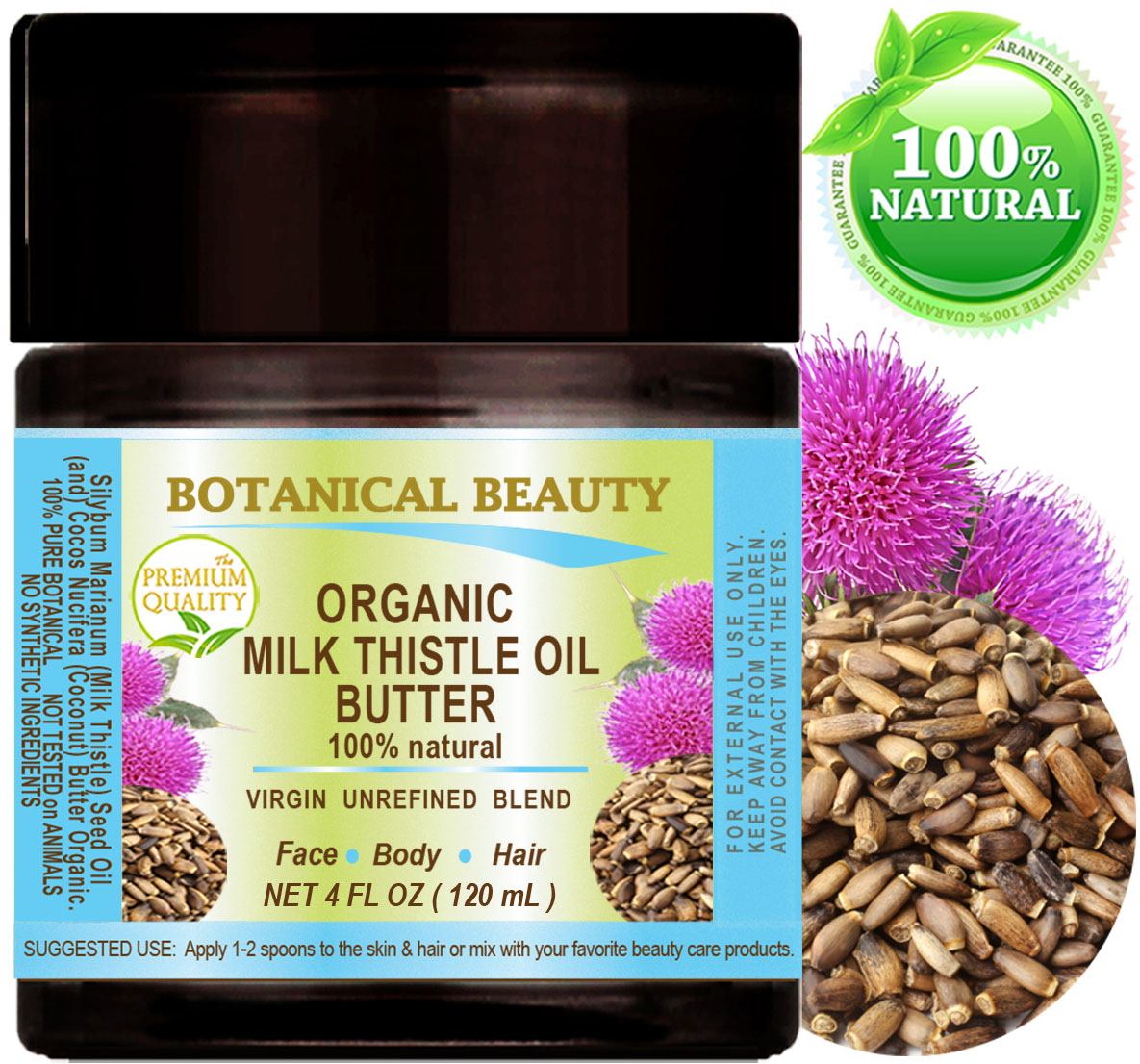 Botanical Beauty Organic Milk Thistle Oil Butter